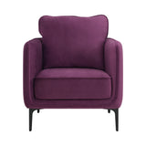 Rae Lavish Purple Velvet Chair - Ornate Home