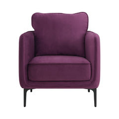 Rae Lavish Purple Velvet Chair - Ornate Home