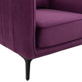 Rae Lavish Purple Velvet Chair - Ornate Home
