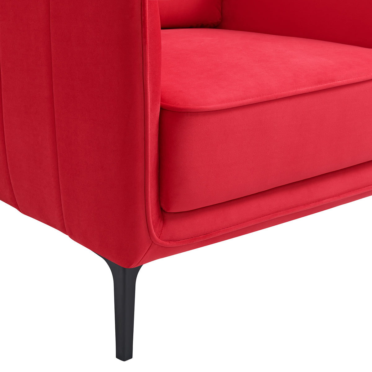 Rae Lavish Red Velvet Chair - Ornate Home