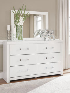 Raechalla White Dresser and Mirror - Ornate Home