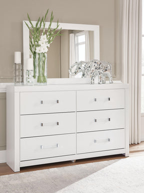 Raechalla White Dresser and Mirror - Ornate Home
