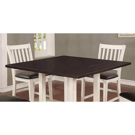 Raegan Antique White/Espresso Counter Height Table - Ornate Home