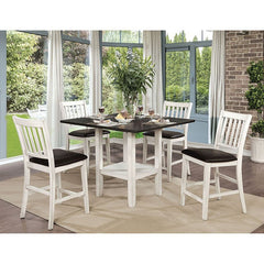 Raegan Antique White/Espresso Counter Height Table - Ornate Home