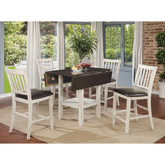 Raegan Antique White/Espresso Counter Height Table - Ornate Home