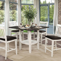 Raegan Antique White/Espresso Counter Height Table - Ornate Home