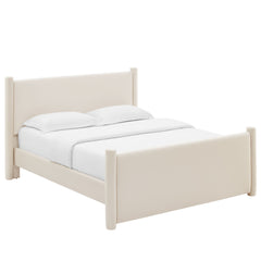 Rael Alabaster Performance Velvet Full Platform Bed - Ornate Home