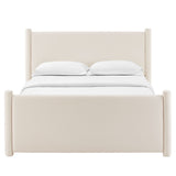 Rael Alabaster Performance Velvet Full Platform Bed - Ornate Home
