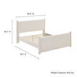 Rael Alabaster Performance Velvet Full Platform Bed - Ornate Home