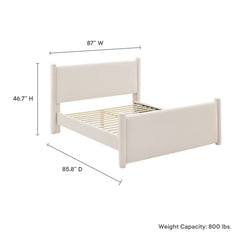 Rael Alabaster Performance Velvet King Platform Bed - Ornate Home