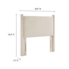 Rael Alabaster Performance Velvet Twin Headboard - Ornate Home
