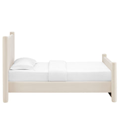 Rael Alabaster Performance Velvet Twin Platform Bed - Ornate Home