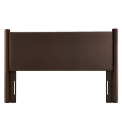 Rael Chocolate Brown Performance Velvet Queen Headboard - Ornate Home