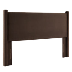 Rael Chocolate Brown Performance Velvet Queen Headboard - Ornate Home