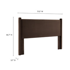 Rael Chocolate Brown Performance Velvet Queen Headboard - Ornate Home