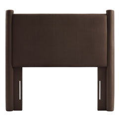 Rael Chocolate Brown Performance Velvet Twin Headboard - Ornate Home