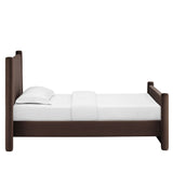 Rael Chocolate Brown Performance Velvet Twin Platform Bed - Ornate Home