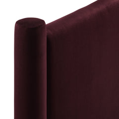 Rael Mulberry Performance Velvet Full Headboard - Ornate Home