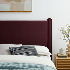 Rael Mulberry Performance Velvet Full Headboard - Ornate Home