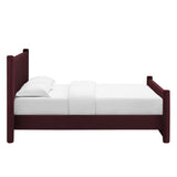 Rael Mulberry Performance Velvet Full Platform Bed - Ornate Home