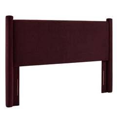 Rael Mulberry Performance Velvet Queen Headboard - Ornate Home