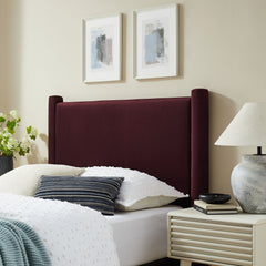 Rael Mulberry Performance Velvet Twin Headboard - Ornate Home