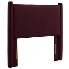 Rael Mulberry Performance Velvet Twin Headboard - Ornate Home