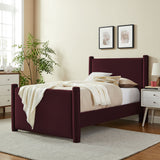Rael Mulberry Performance Velvet Twin Platform Bed - Ornate Home