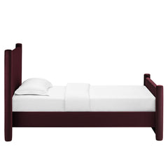Rael Mulberry Performance Velvet Twin Platform Bed - Ornate Home