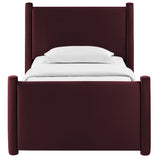Rael Mulberry Performance Velvet Twin Platform Bed - Ornate Home