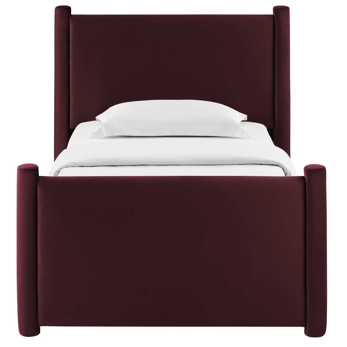 Rael Mulberry Performance Velvet Twin Platform Bed - Ornate Home