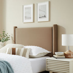 Rael Taupe Performance Velvet Twin Headboard - Ornate Home