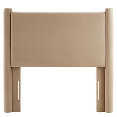 Rael Taupe Performance Velvet Twin Headboard - Ornate Home