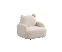 Raelynn Beige 25.5"W Sherpa Bear-Shaped Kids Armchair - Ornate Home