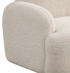 Raelynn Beige 25.5"W Sherpa Bear-Shaped Kids Armchair - Ornate Home