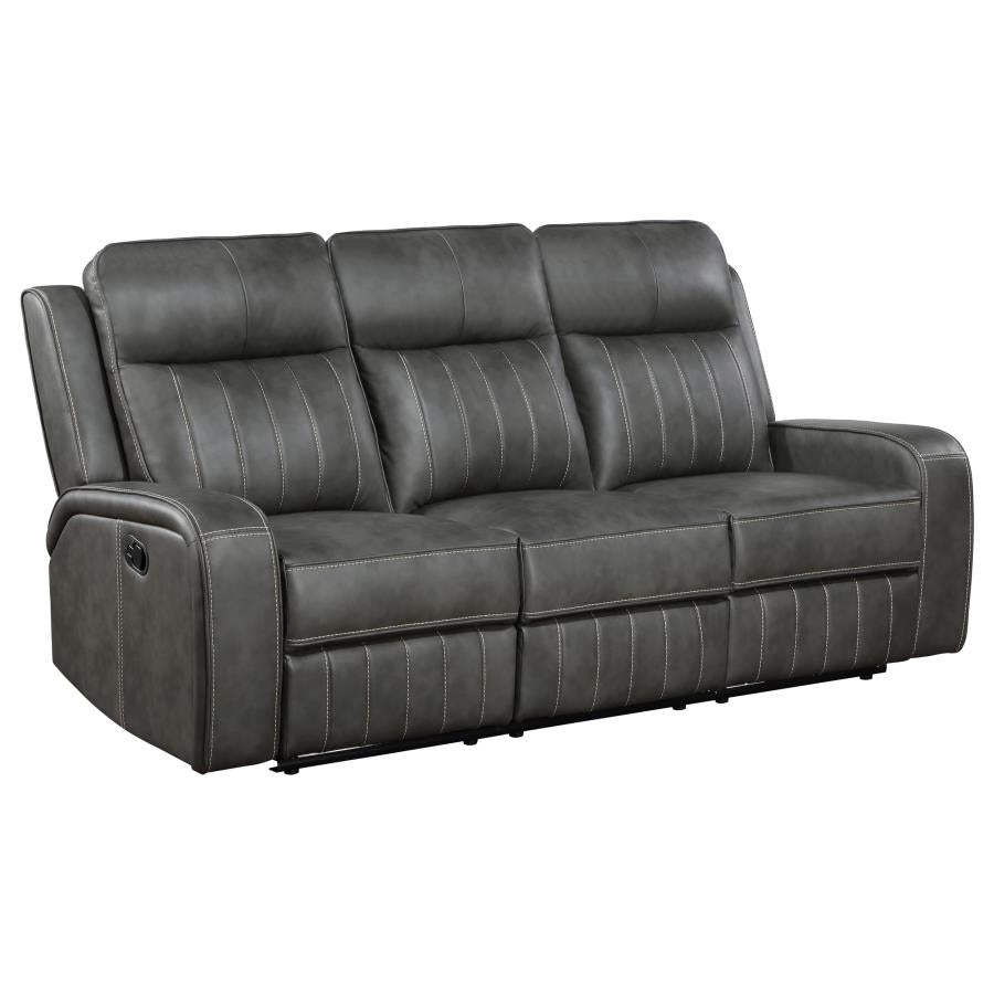 Raelynn Grey 2-piece Motion Reclining Sofa Set - Ornate Home