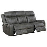 Raelynn Grey 2-piece Motion Reclining Sofa Set - Ornate Home