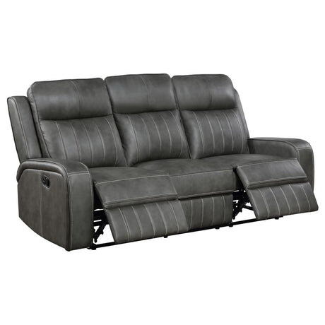 Raelynn Grey 2-piece Motion Reclining Sofa Set - Ornate Home