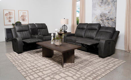 Raelynn Grey 2-piece Motion Reclining Sofa Set - Ornate Home