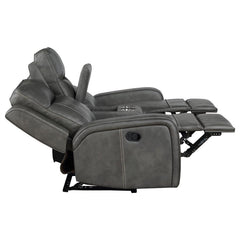 Raelynn Grey 2-piece Motion Reclining Sofa Set - Ornate Home