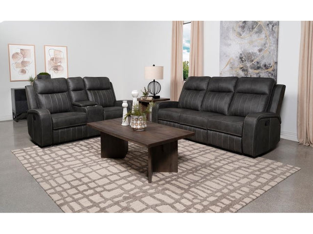 Raelynn Grey 2-piece Motion Reclining Sofa Set - Ornate Home