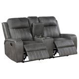 Raelynn Grey 2-piece Motion Reclining Sofa Set - Ornate Home