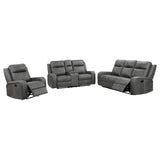 Raelynn Grey  3-piece Reclining Sofa Set - Ornate Home