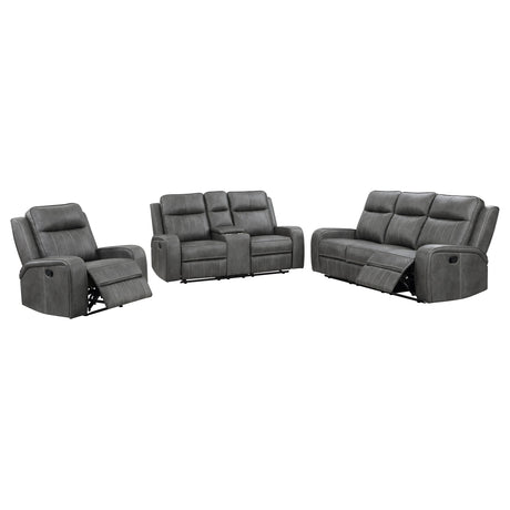 Raelynn Grey  3-piece Reclining Sofa Set - Ornate Home