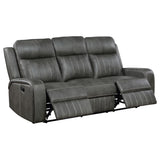 Raelynn Grey  3-piece Reclining Sofa Set - Ornate Home