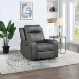 Raelynn Grey Recliner - Ornate Home