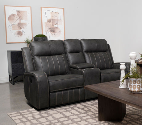 Raelynn Grey Reclining Loveseat - Ornate Home