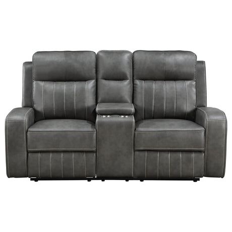 Raelynn Grey Reclining Loveseat - Ornate Home