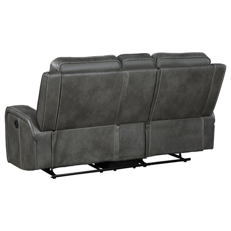 Raelynn Grey Reclining Loveseat - Ornate Home
