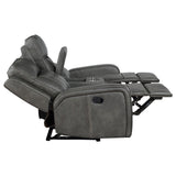 Raelynn Grey Reclining Loveseat - Ornate Home